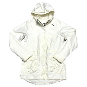Helly Hansen Cream White Waterproof Outdoor Designer Long Windbreaker Jacket - M
